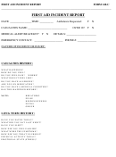 First Aid Incident Report - Form 140-C Printable pdf
