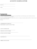 Account Closing Letter Template