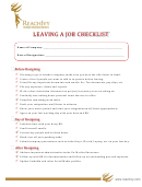 Leaving A Job Checklist