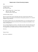 Sample Letter To Tenant Screening Company