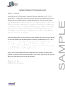 Sample Program Promotional Letter Template