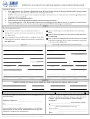 Form Ds-516 Certificate Of Eligibility For Veterans Driver's License/identification Card