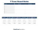 7 Team Round Robin Tournament Template