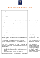 Sample Invite Letter To Disciplinary Hearing