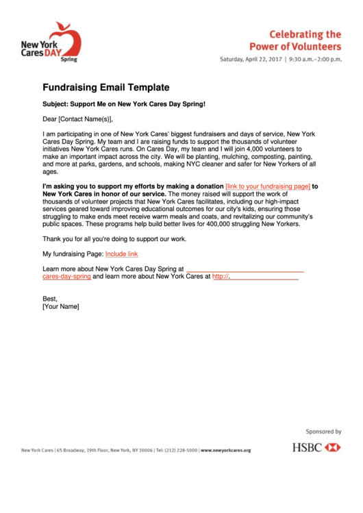 Fundraising Email Template