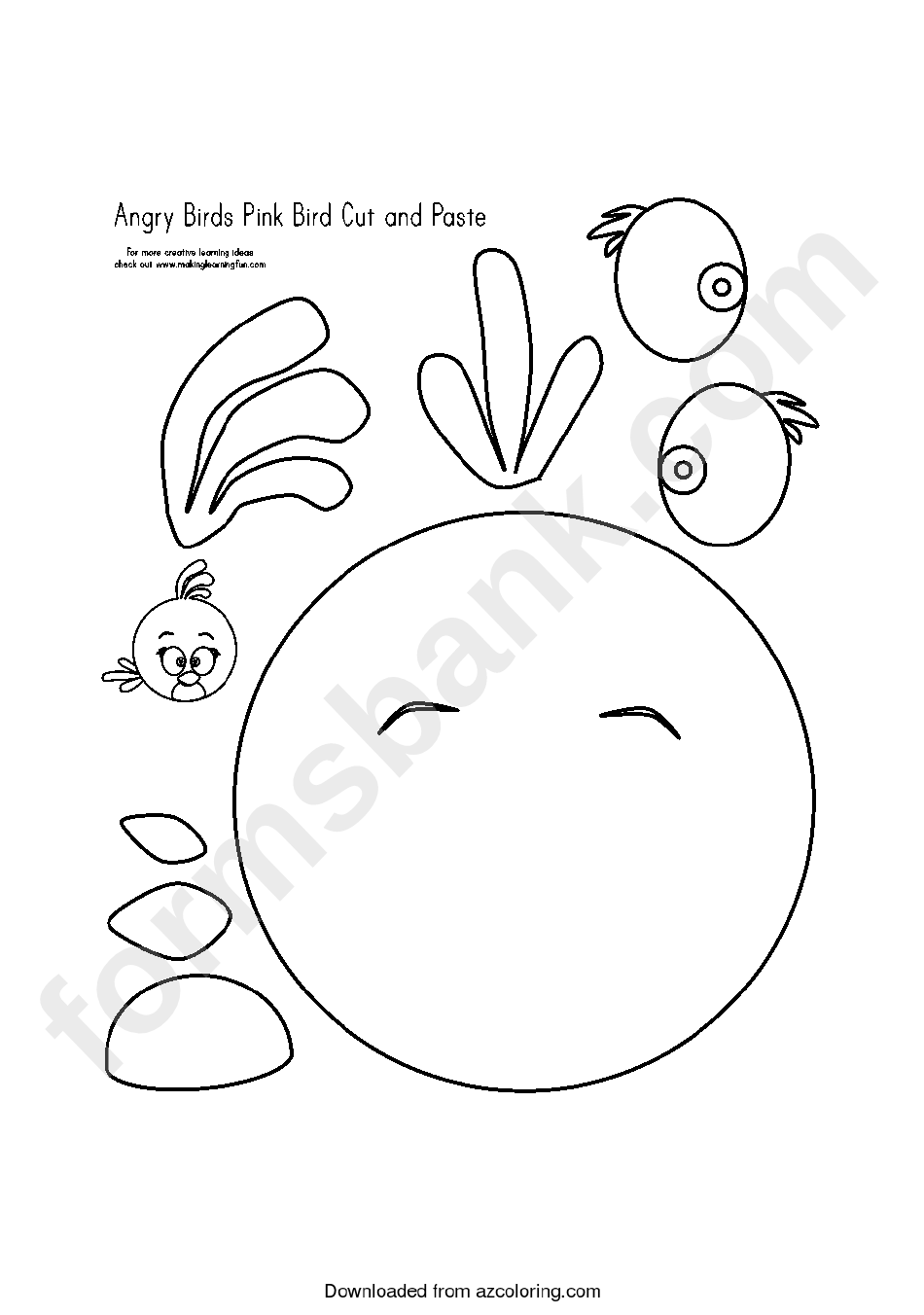 Cut-Out Angry Birds Template