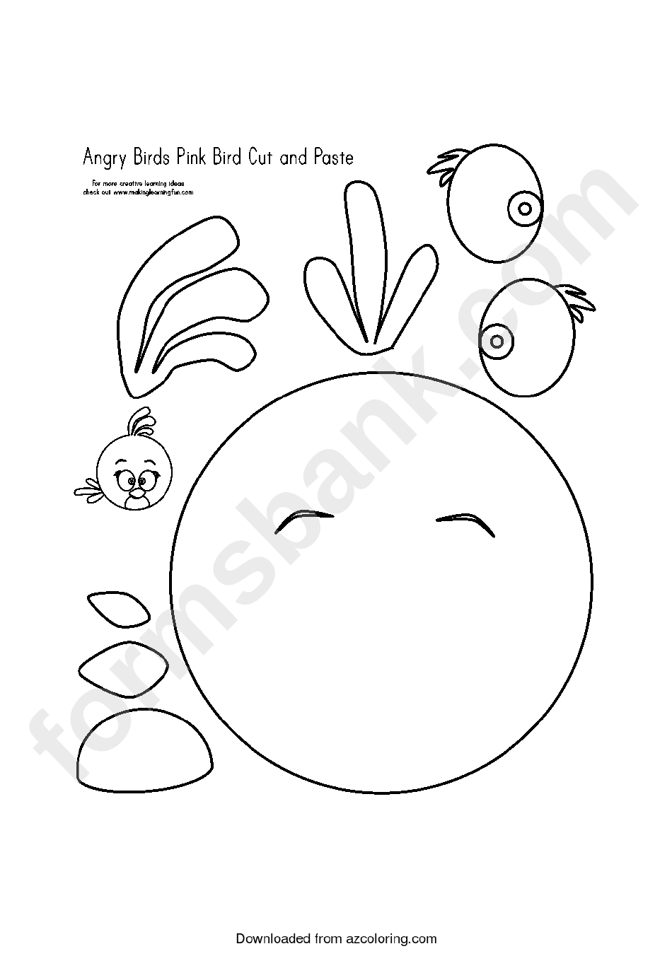 Cut Out Angry Birds Template Printable Pdf Download