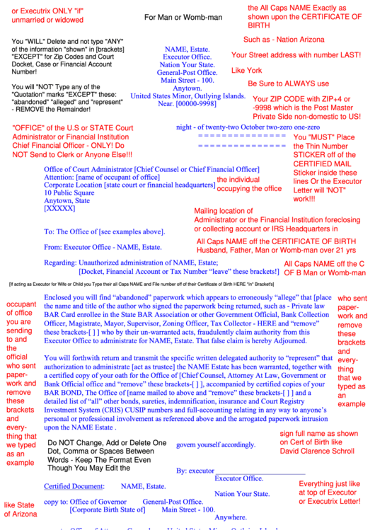 Estate Executor Letter Template Printable Pdf Download