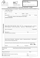 Environmental Hazard Report Form Printable pdf