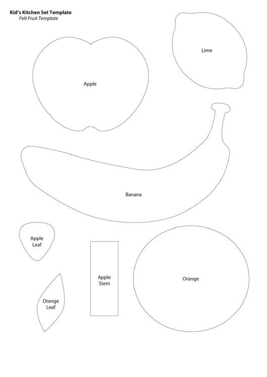Felt Fruit Templates Printable pdf