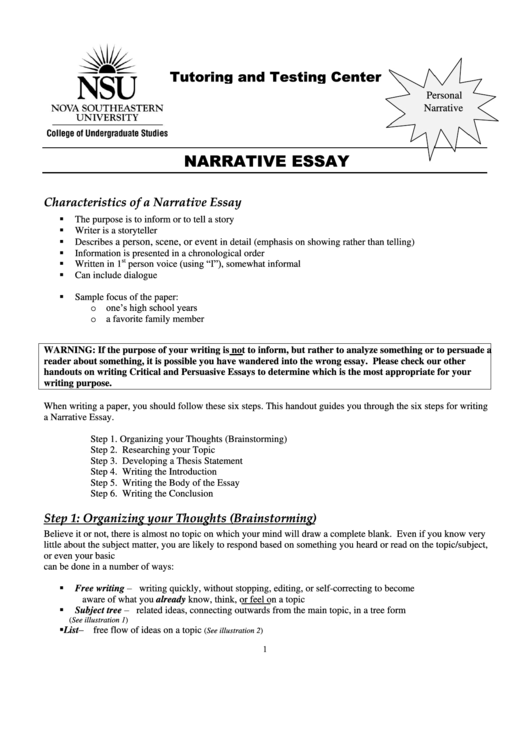 Narrative Essay Outline Template Printable Pdf Download