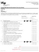 Project Management Evaluation Form (by Client)