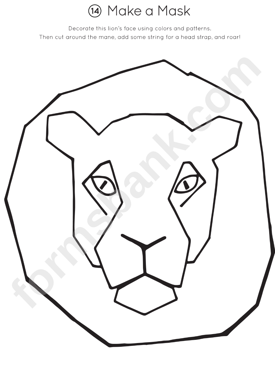 Lion Mask Template