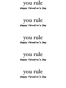 You Rule Valentine's Day Card Template