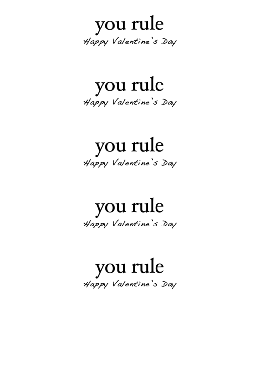 You Rule Valentine