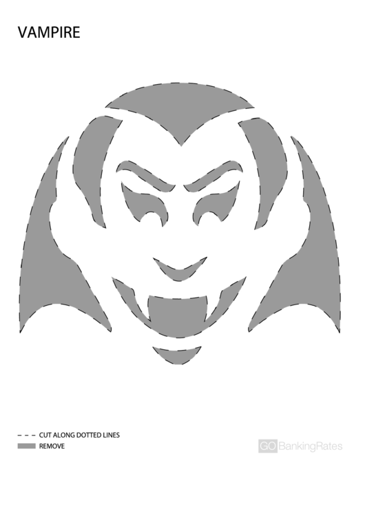 Vampire Pumpkin Template Printable pdf