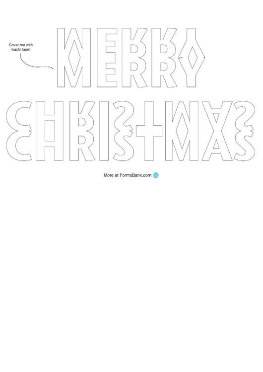 Mini Washi-Tape Christmas Banner Template Printable pdf
