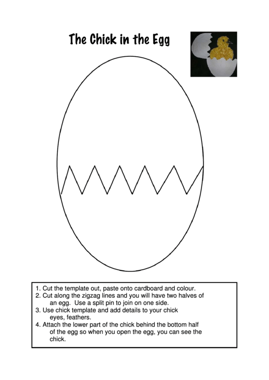 The Chick In The Egg Template Printable pdf