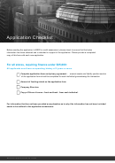 Application Checklist