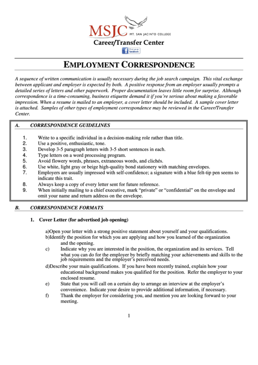 Sample Cover Letter For A Resume Printable pdf