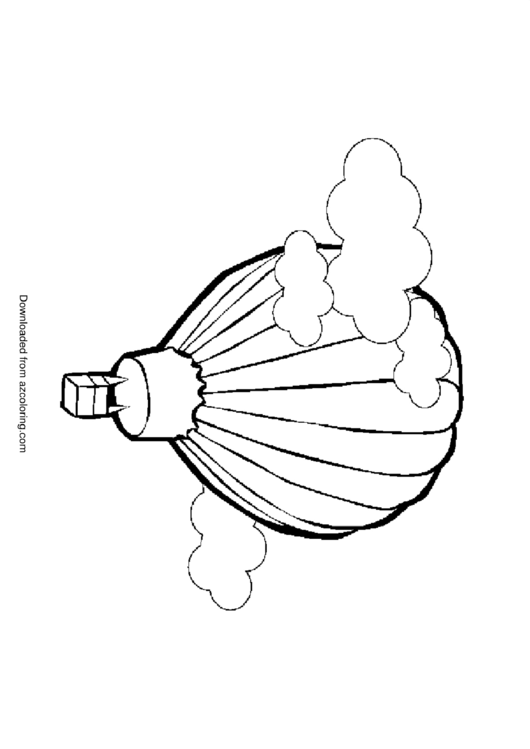 Hot Air Balloon Coloring Page Printable pdf