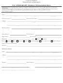 New Temporary Employee Personal Data Sheet