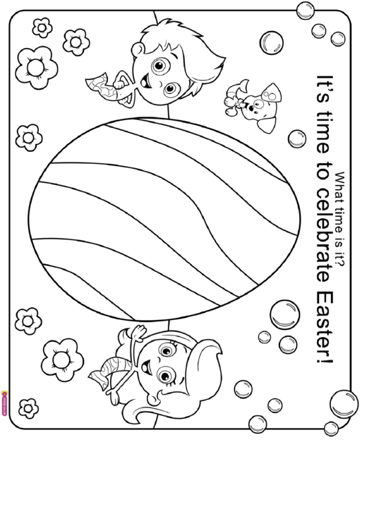 Bubble Guppies Easter Coloring Sheet Printable pdf