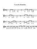 I Love The Mountains Sheet Music (with Lyrics And Instructions)