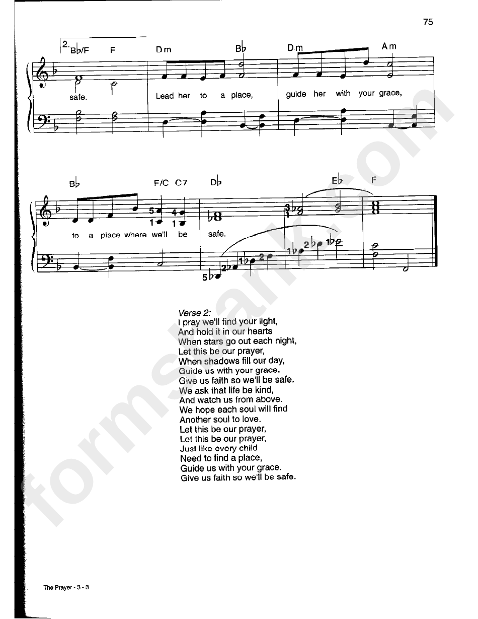 The Prayer (Sheet Music) - From The Motion Picture "Quest For Camelot"