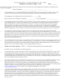 Pet Adoption Contract Form