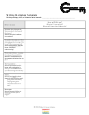 Writing Workshop Planning Template