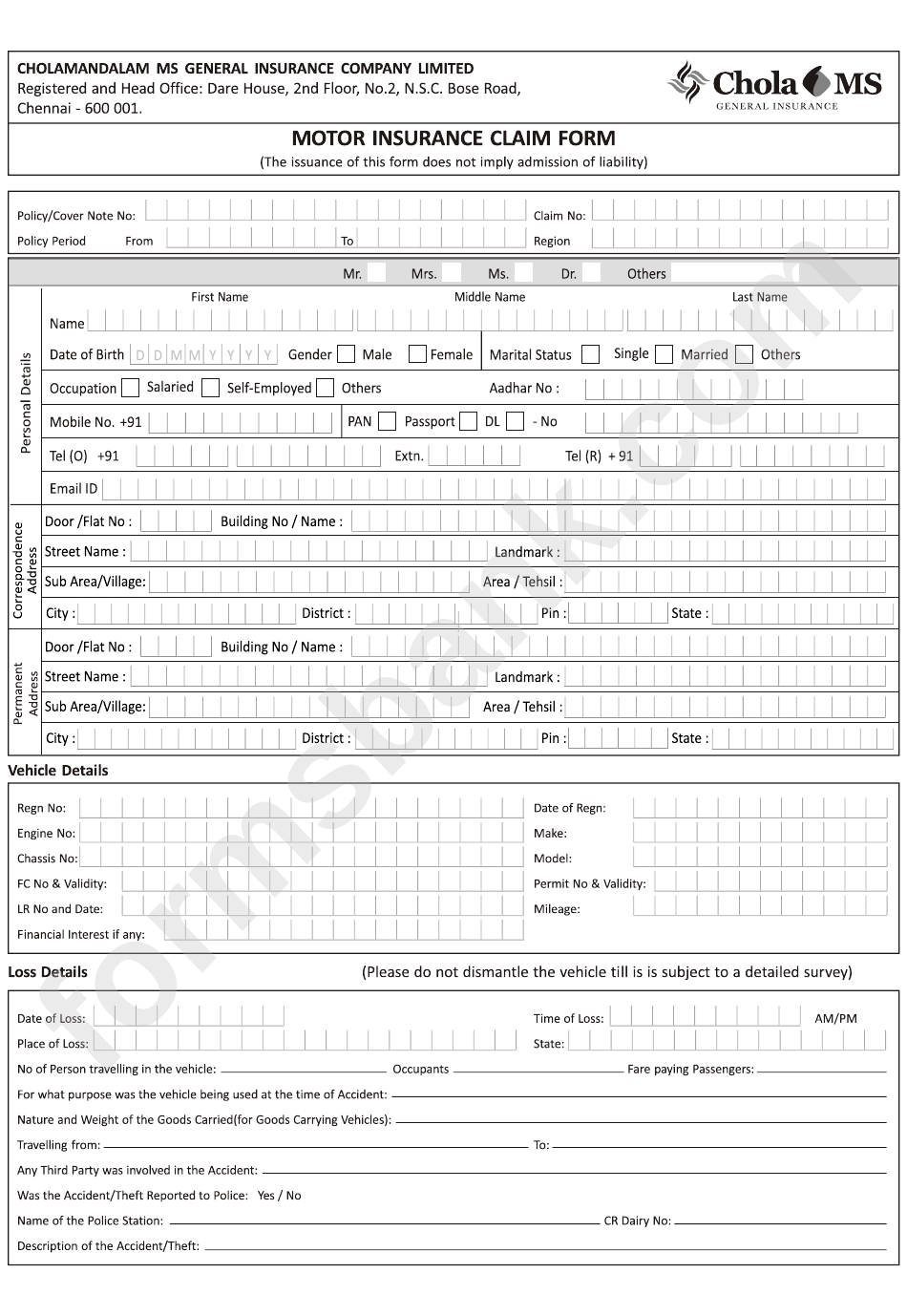 motor-insurance-claim-form-printable-pdf-download