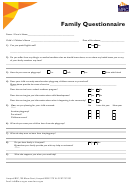 Family Questionnaire Template