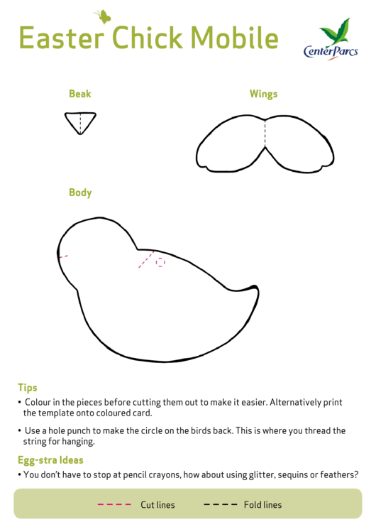 Easter Chick Cut-out Template