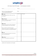 Self Assessment Checklist - Umpire Afl