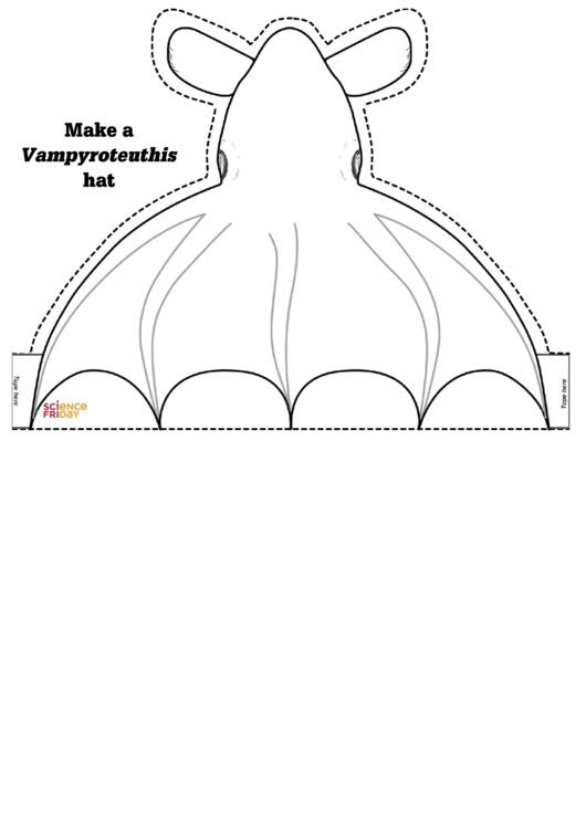 Vampyroteuthis Hat Template Printable pdf