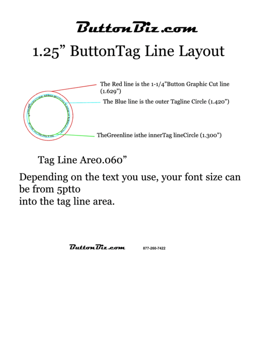 1.25 Inch Button Tag Line Template Printable pdf
