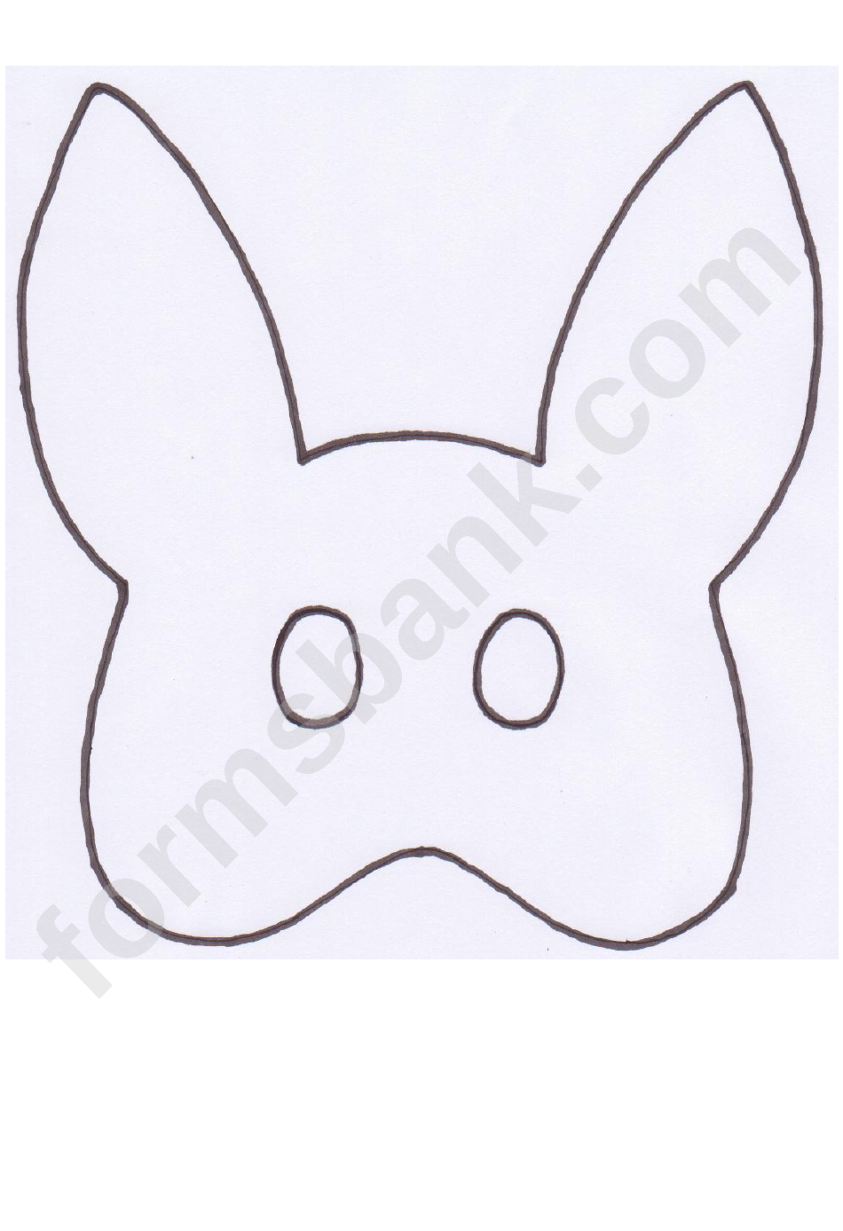 Bunny Mask Template Printable Pdf Download