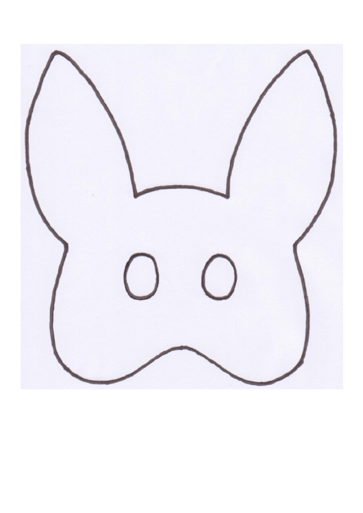 Bunny Mask Template printable pdf download