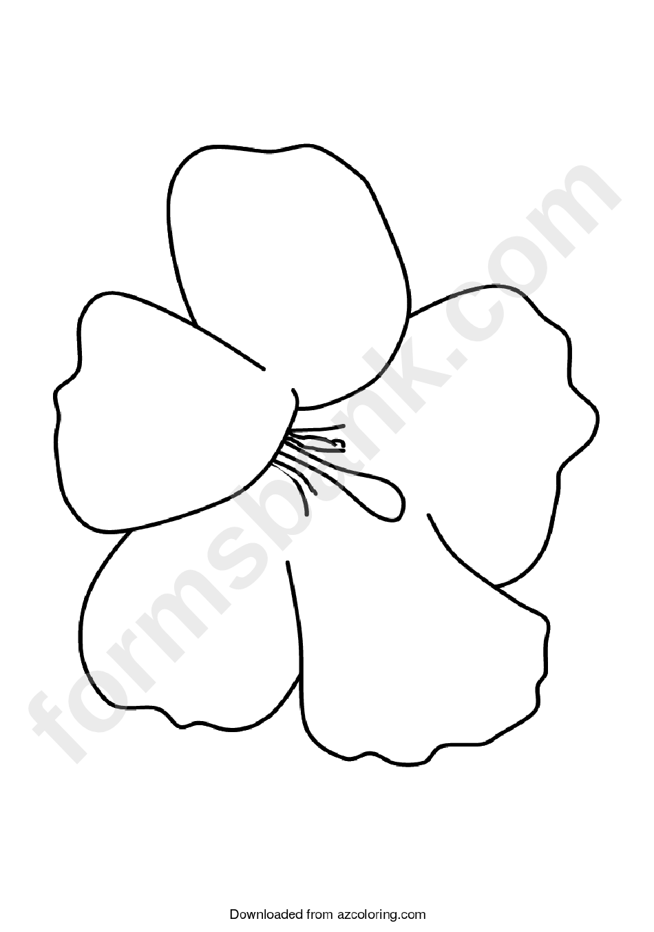 Hawaiian Flower Template Printable Pdf Download