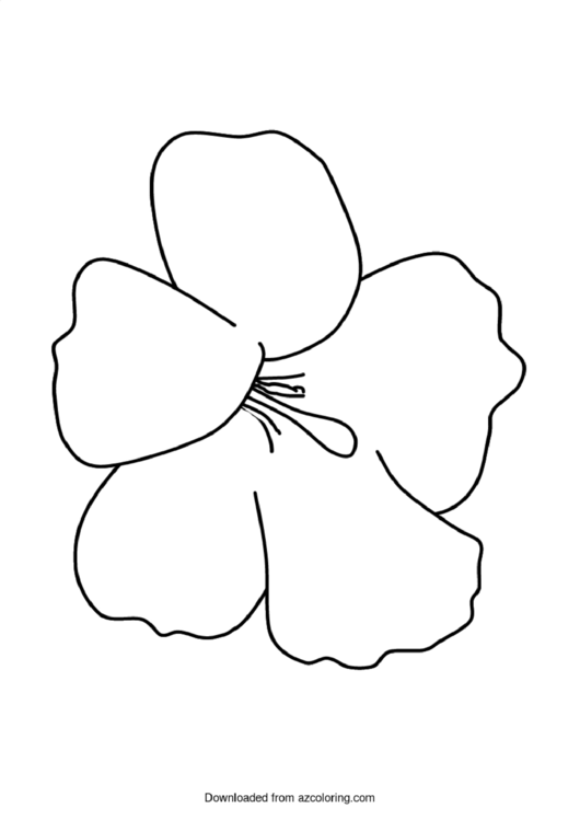 Hawaiian Flower Template printable pdf download
