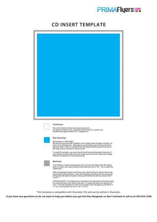 Cd Insert Template Printable pdf