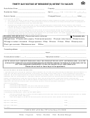 Thirty Day Notice Of Resident(s) Intent To Vacate Template