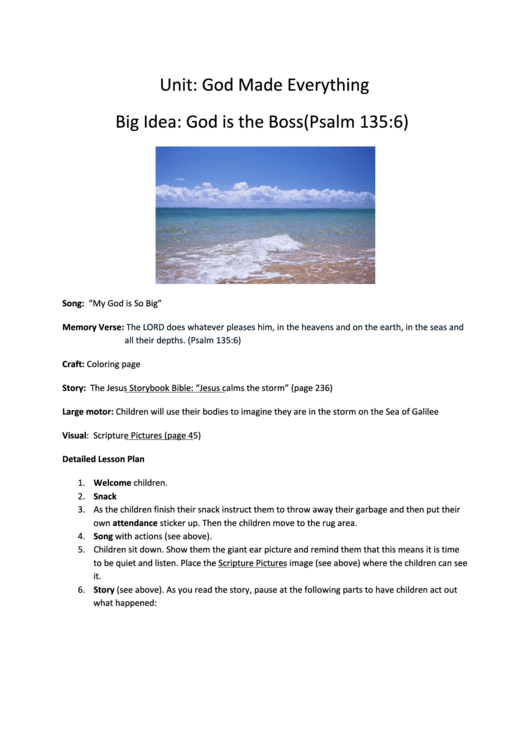 God Is The Boss Bible Activity Sheet Printable pdf