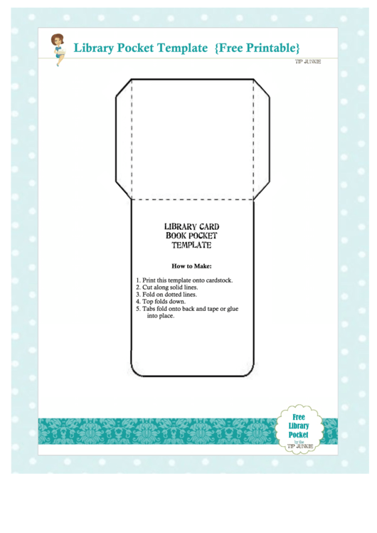 Foldable Library Pocket Template