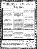 Thinking About Non-Fiction - Choice Board Printable pdf