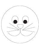 Black And White Bunny Face Template
