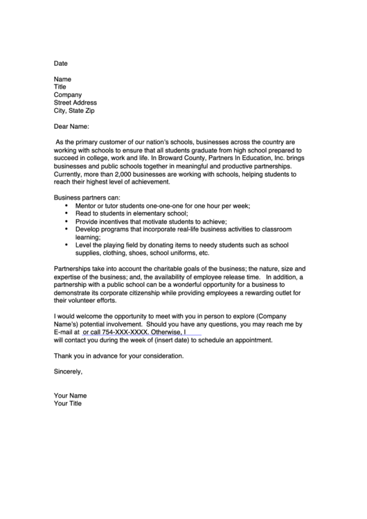 Sample Recruitment Letter Printable pdf