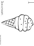 I Is For Ice-cream Coloring Page