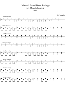 Massed Band Bass Drum Scores (bass) - 4/4 Quick March - R. Meade